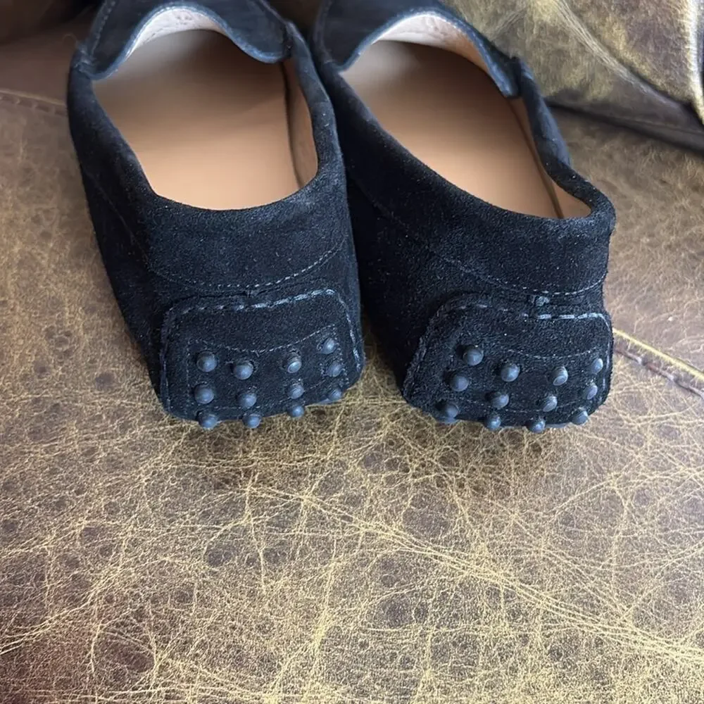 M. Gemi women’s size 38 - 8 Made in Italy Black Suede Flat Loafer shoes - Picture 4 of 6